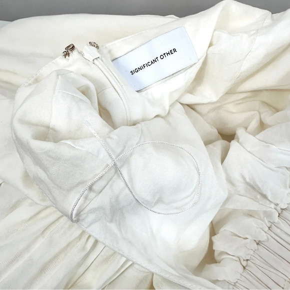 Tiered Cut-Out Maxi Dress in Ivory Size Small Significant Other Anthropologie - Picture 10 of 15